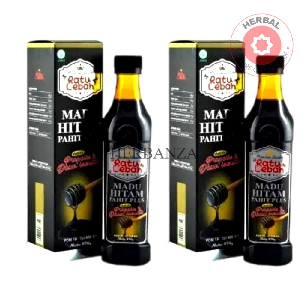 2 PCS Ratu Lebah Madu Hitam Pahit – Herbal Alami Propolis + Ekstrak Daun Insulin BPOM