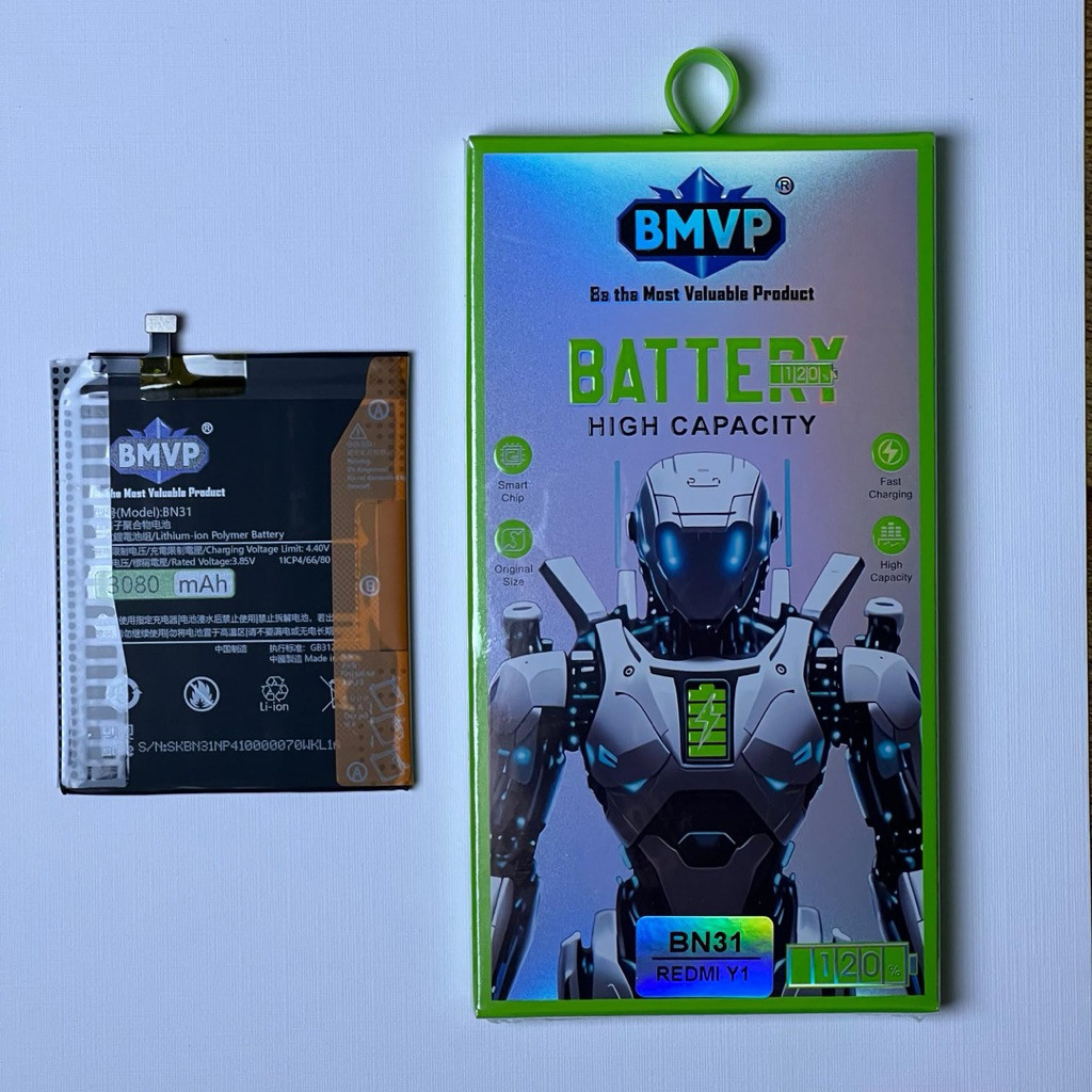 [ BATRE BMVP NEW BN31 ]- BATERAI BATTERY MI 5X / A1 / REDMI NOTE 5A / Y1 / S2 / BN31 ORI BMVP garans