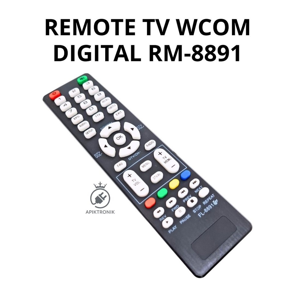 Remote TV WCOM Digital RM-8891 – Untuk Mesin TV Digital Tuner