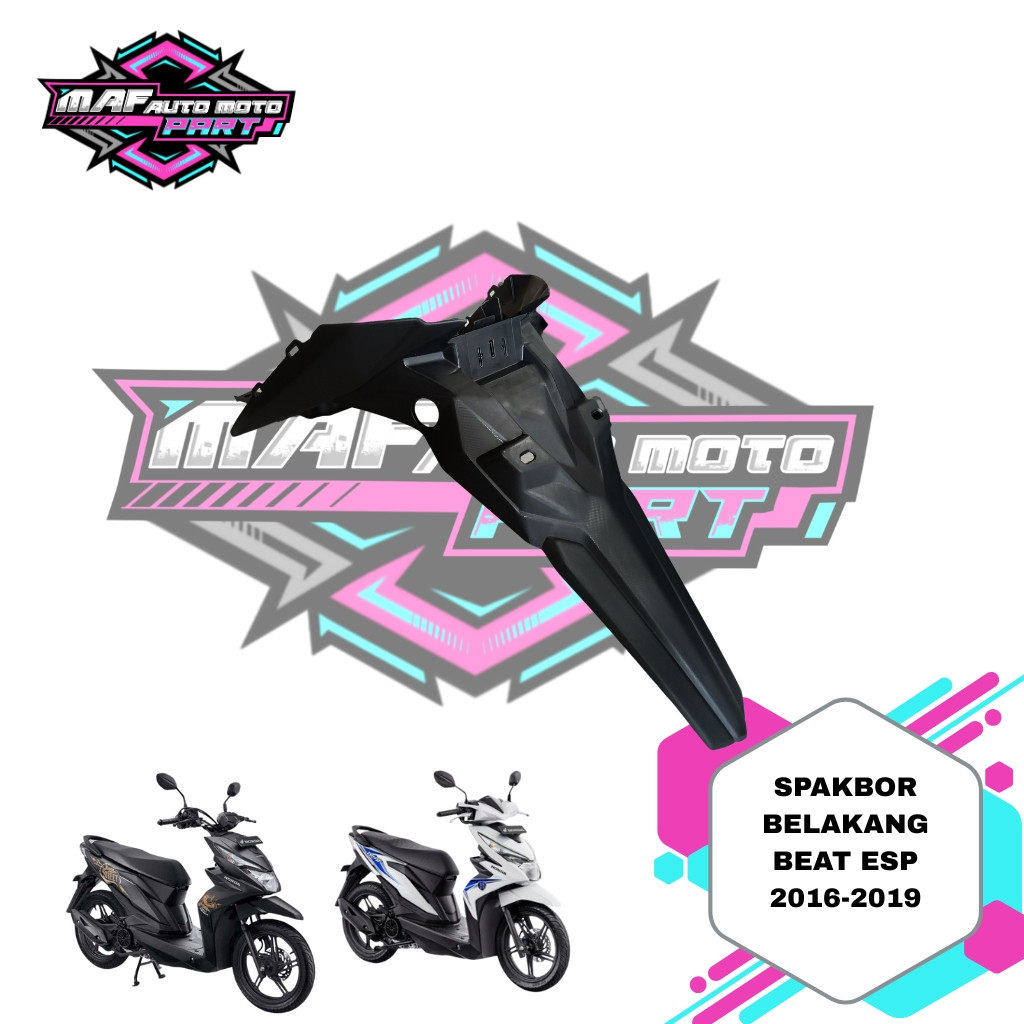 MAF- spakbor belakang Honda all new Beat ESP 2016-2019 - slebor belakang motor Honda Beat new Beat S