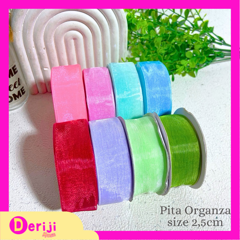 DM 1roll PITA RIBBON - PITA ORGANZA - PITA ORGANDI POLOS SIZE 2,5CM