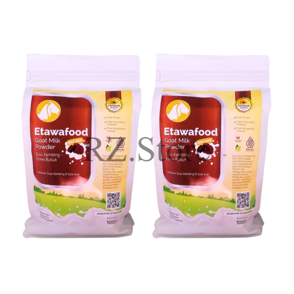 2 PCS Etawafood Susu Kambing Gula Aren 1000 Gram (1kg) – Susu Etawa Bubuk  BPOM