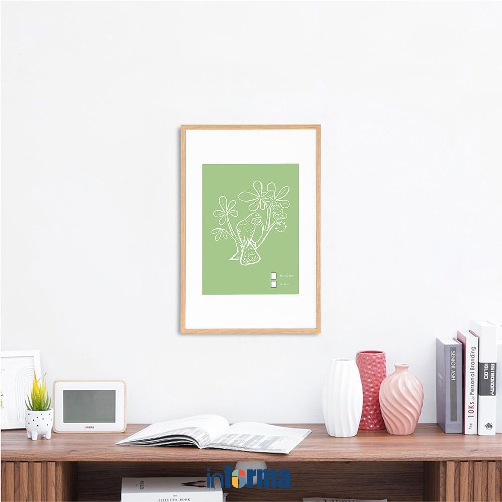 Informa 41X61 cm Bingkai Foto Dinding - Cokelat Photo Frame Frame Gambar Pigura Bingkai Gambar Pictu