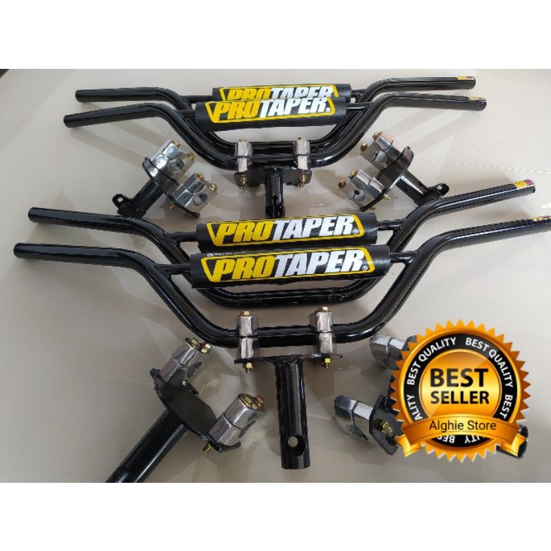 RUNSHOP_ Paketan stang motor custom model trail dan dudukan adaptor untuk semua jenis motor Honda Ya
