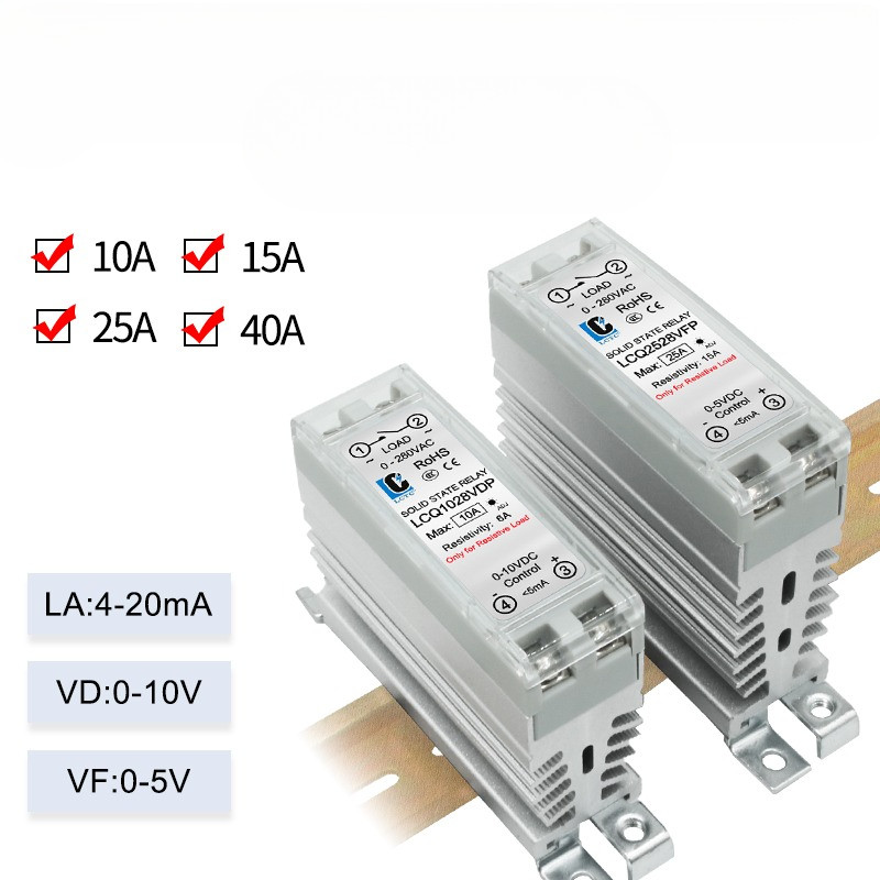 LCTC Voltage Regulator 0-10V 4-20mA 0-5V Single-phase Solid State Voltage Regulator Relay 10a15a25a4
