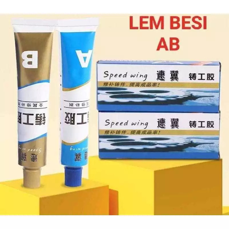 Lem Besi Super Kuat A B Memperbaiki Besi Baja Plastik Auto Radiator Tangki Air Kaca Kebocoran