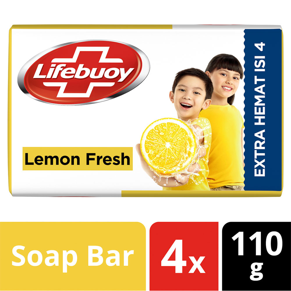 LIFEBUOY SABUN MANDI TS (34270) LEMON FRESH 4x110g