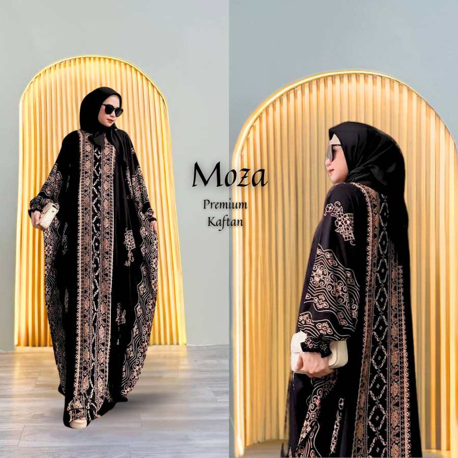 Moza Kaftan Rayon Jumbo Cocok untuk sehari - hari mewah simple elegan Baju Pengajian untuk Arisan