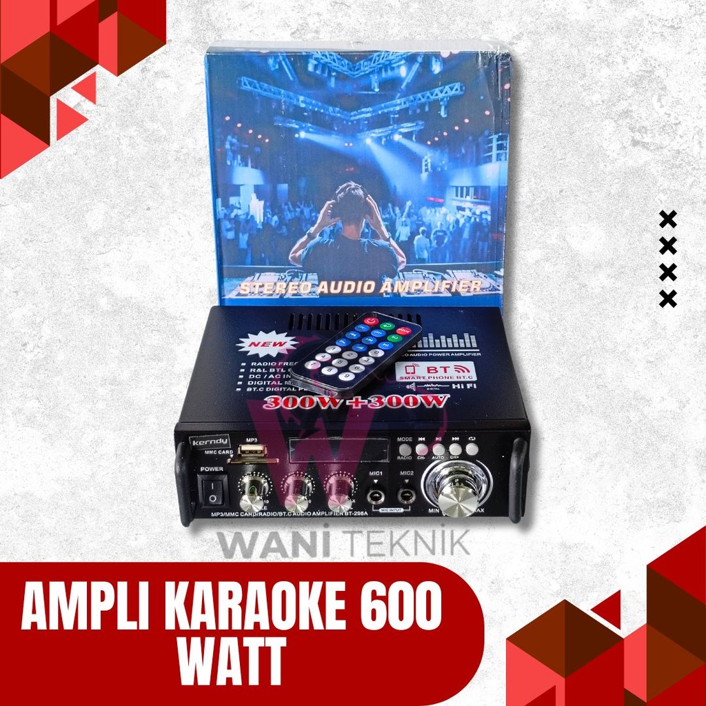 Ampli Karaoke 600 Watt – Stereo Power Amp Suara Mantap