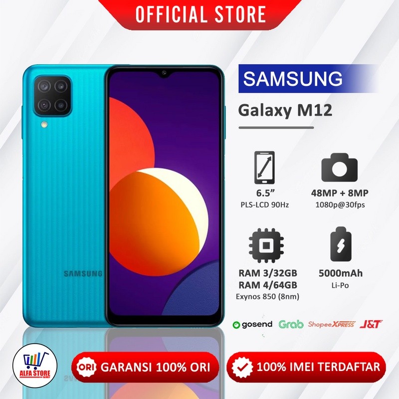 HP Samsung Galaxy M12 RAM 4/64GB Garansi Resmi