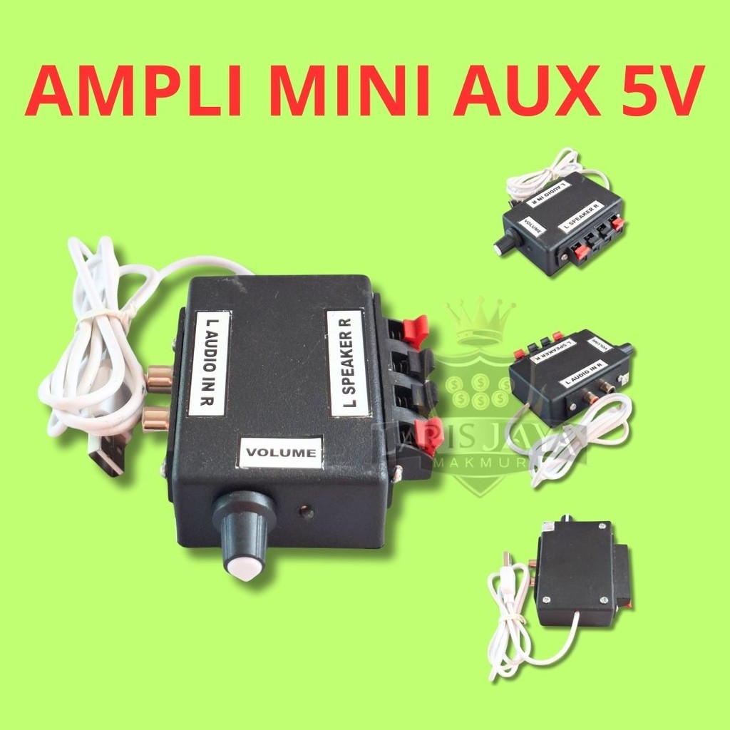 AMPLI MINI 5V CLAS D STEREO RAKITAN SIAP PAKAI SUDAH DAPAT KABEL USB