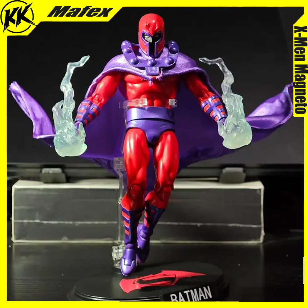 New Mafex Anime Figures X-Men Magneto Figure Toy 4 Heads Action Figurine Boys Collection Model Decor