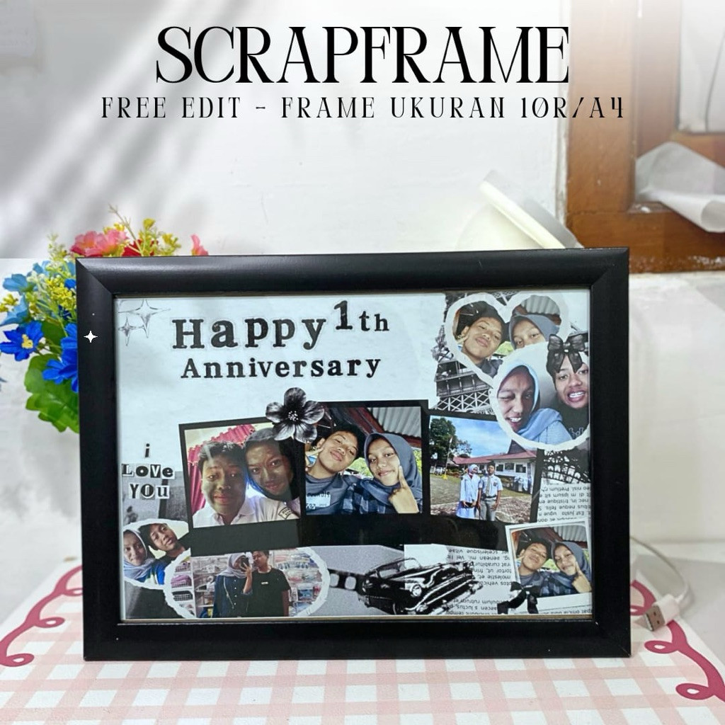SAYGIFT MEMORY FRAME CUSTOM A4 10R SCRAPFRAME | BINGKAI FOTO CUSTOM FRAME PHOTO CUSTOM SCRAPFRAME FR