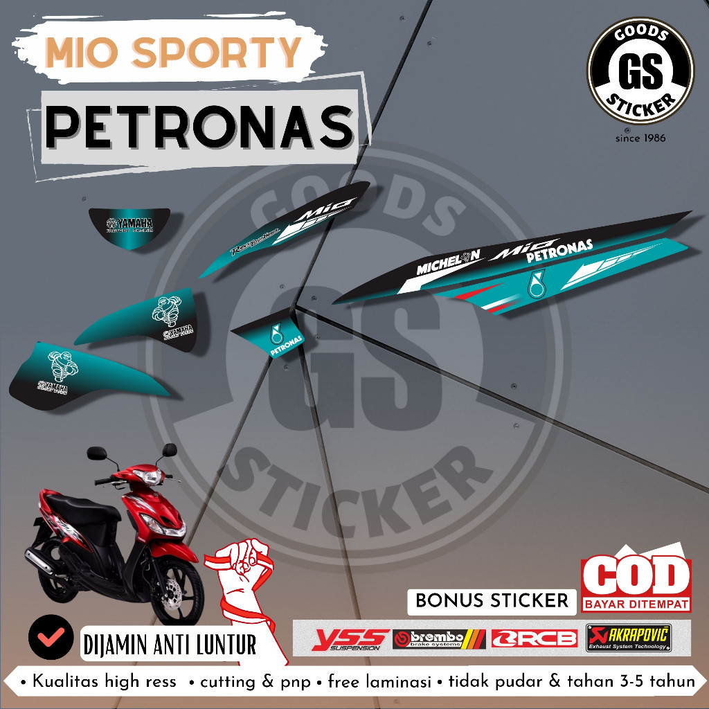 STRIPING STIKER LIST VARIASI MIO SPORTY MIO SMILE PETRONAS