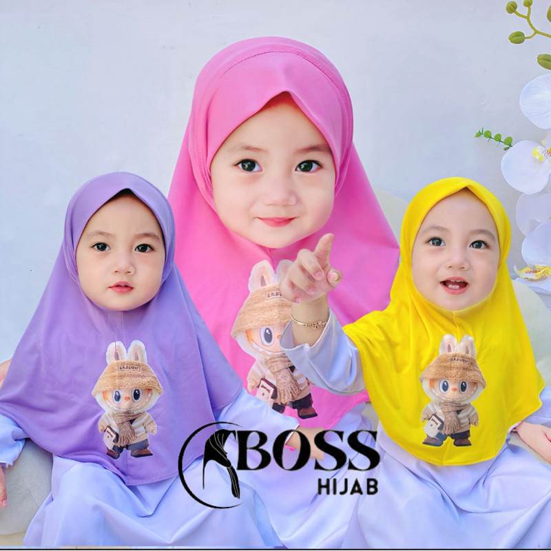 imn. Hijab anak bayi 0 6 bulan 1 2 3 4 tahun HIJAB KARAKTER LABUBU ORIGINAL BOSShijab /kerudung bayi
