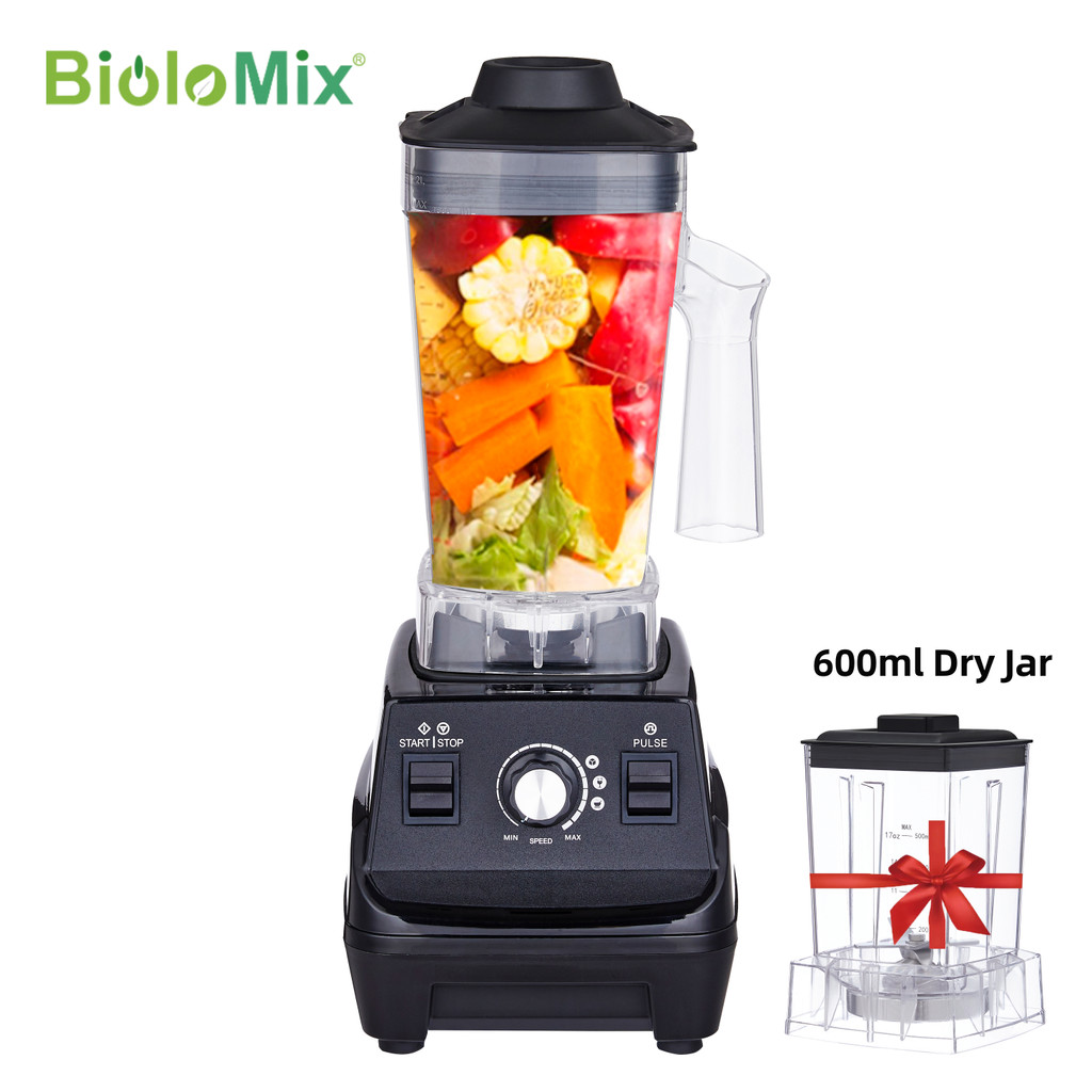 BioloMix Mini Pro 1800W High Power Smoothie Blender BPA Free 1.8L and 0.6L Dual Jar High Performance