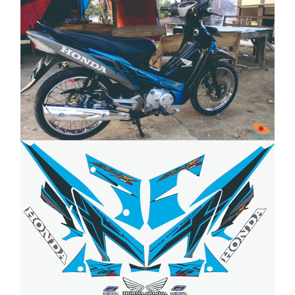 sticker striping motif supra x125 th 2006 DD double disk