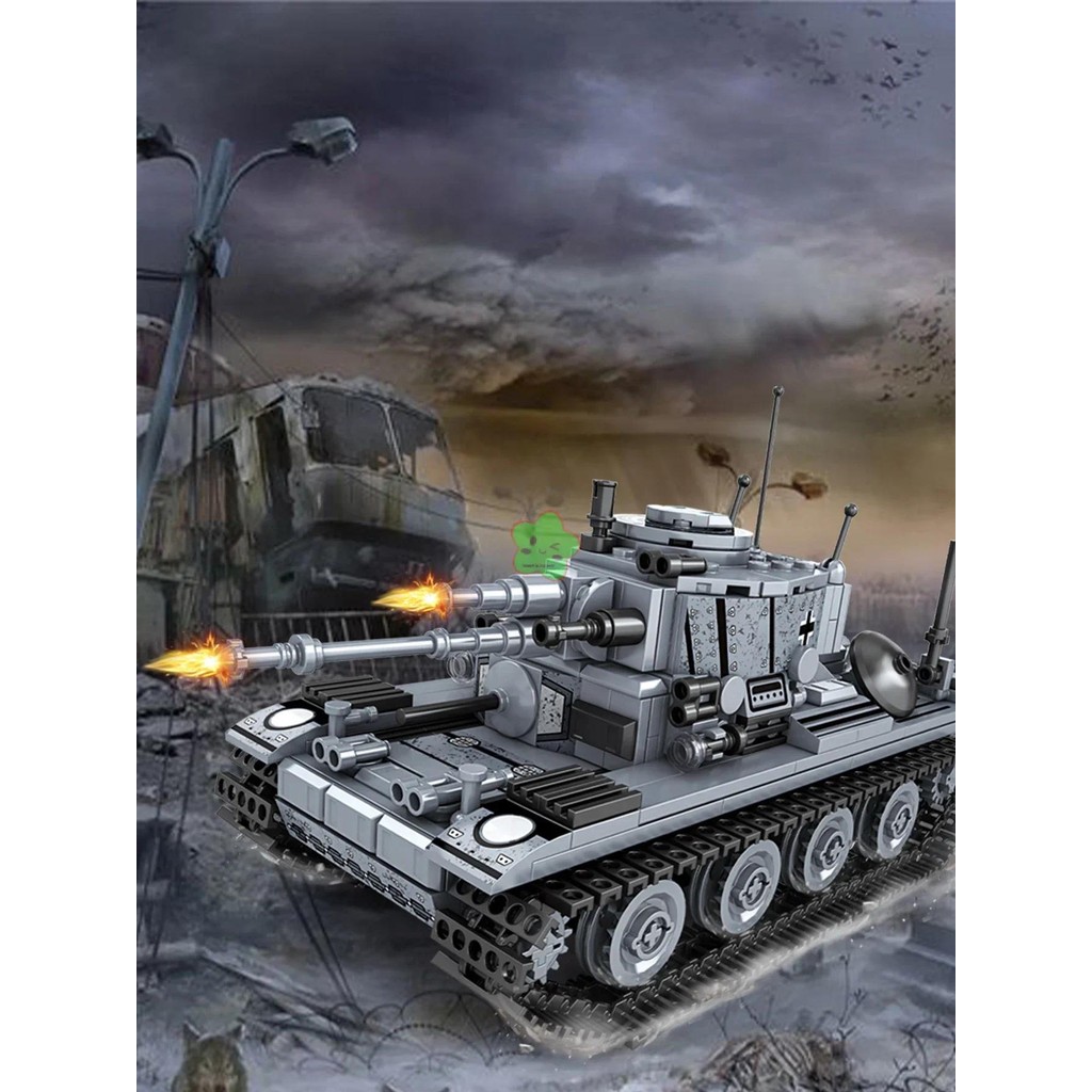 T38 WW2 Military Main Battle Tank WW2 Buig Blocks Collection Model Iron Army Y Assembled Toys