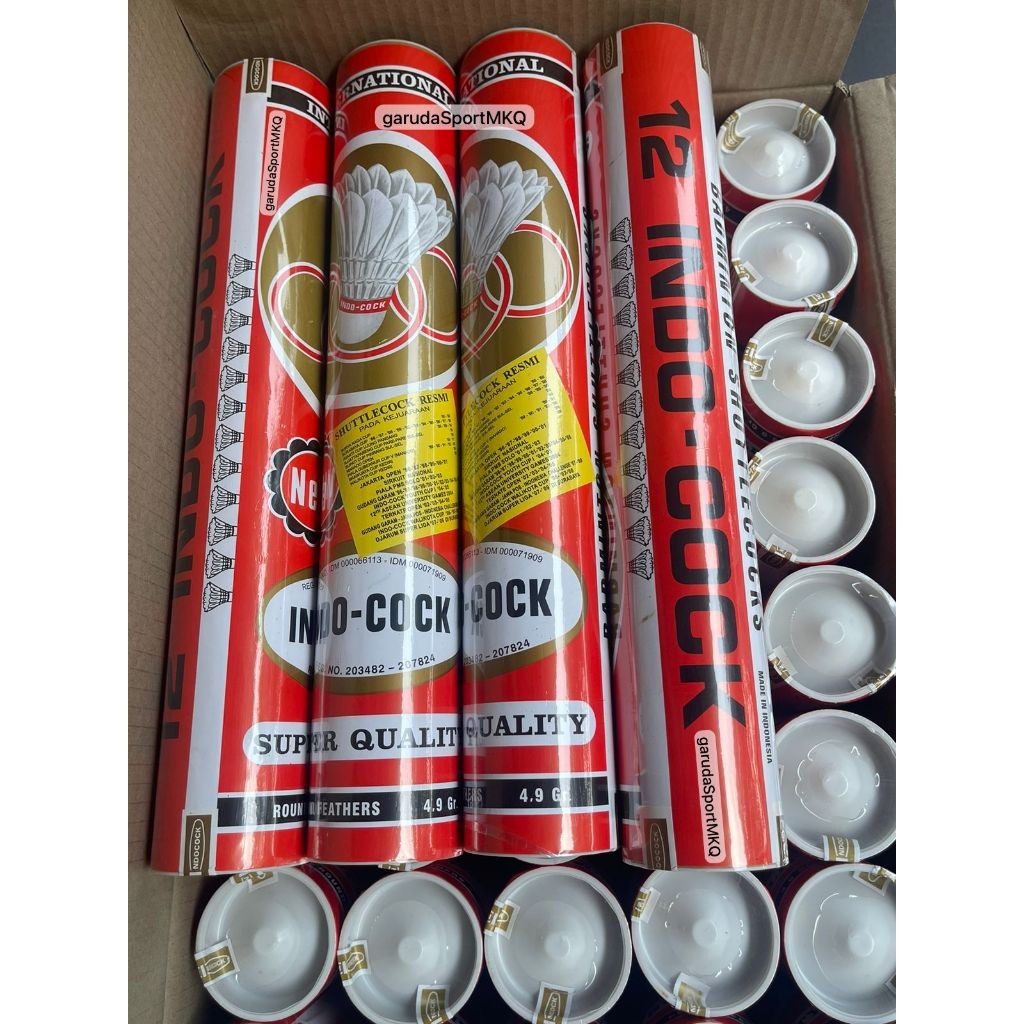 Shuttlecock Indocock MERAH/ Cock Indocock / Bola Bulutangkis Indocock MERAH / KOK BULU TANGKIS