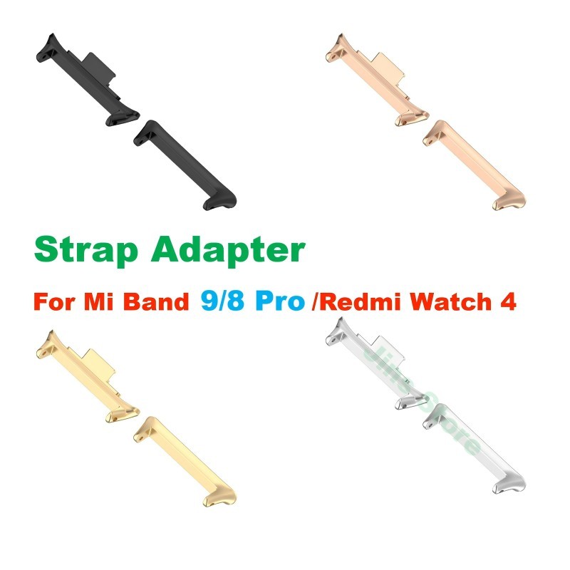 1Pair Adapter For Xiaomi Mi Band 9 8 Pro Watband Strap Connector Redmi Wat 4 Bracelet 316L Stainless