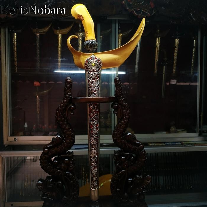 Warangka Keris Ladrang Solo Kayu Kemuning Pendok Topeng Prasaja kNB6