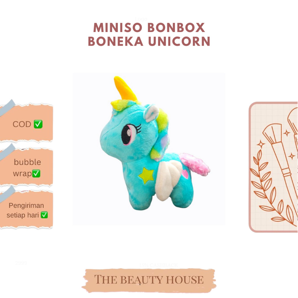 MINISO BONBOX MAINAN BONEKA UNICORN