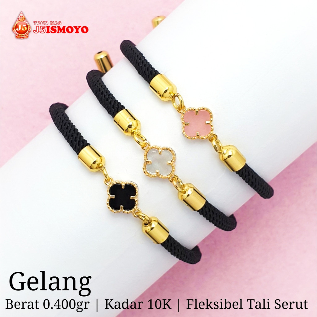 Gelang Emas Tali Jessie Clover J5 Ismoyo