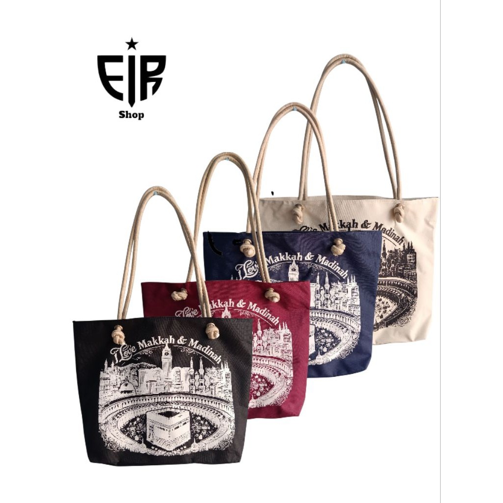 LOISSHOP EIR SHOP Tas Totebag Wanita Paket Hemat Oleh-Oleh Haji Dan Umroh