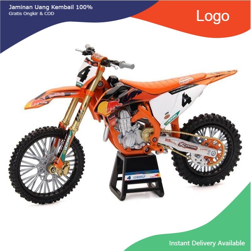 NewRay 58473 Red Bull KTM Motorcycle 450SX-F Chase Sexton #4 1/12 Scale