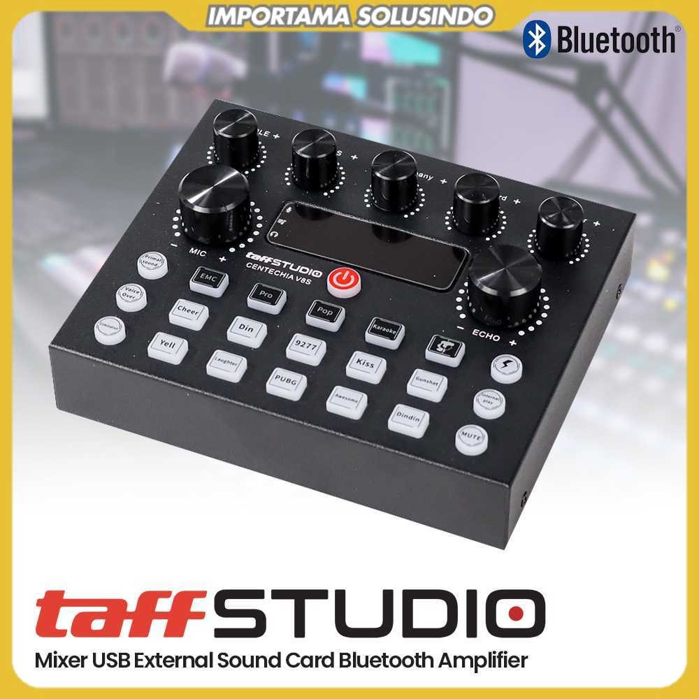 TaffSTUDIO Mixer USB External Sound Card Bluetooth Amplifier - V8S