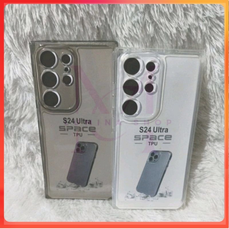 PROMO+COD Softcase Casing Clear Space Samsung S24 ULTRA Slikon transparan dan pelindung belakang hp+