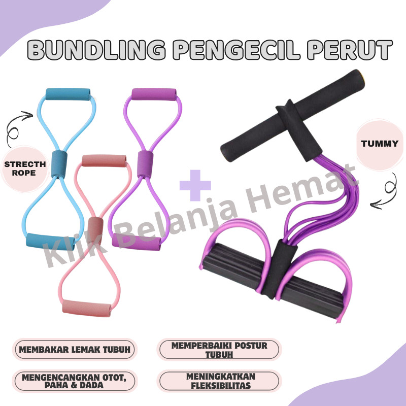 Bundling Olahraga Pengecil Perut/Alat Fitness Alat/ Olahraga Pengecil Perut Dan Pembakar Lemak
