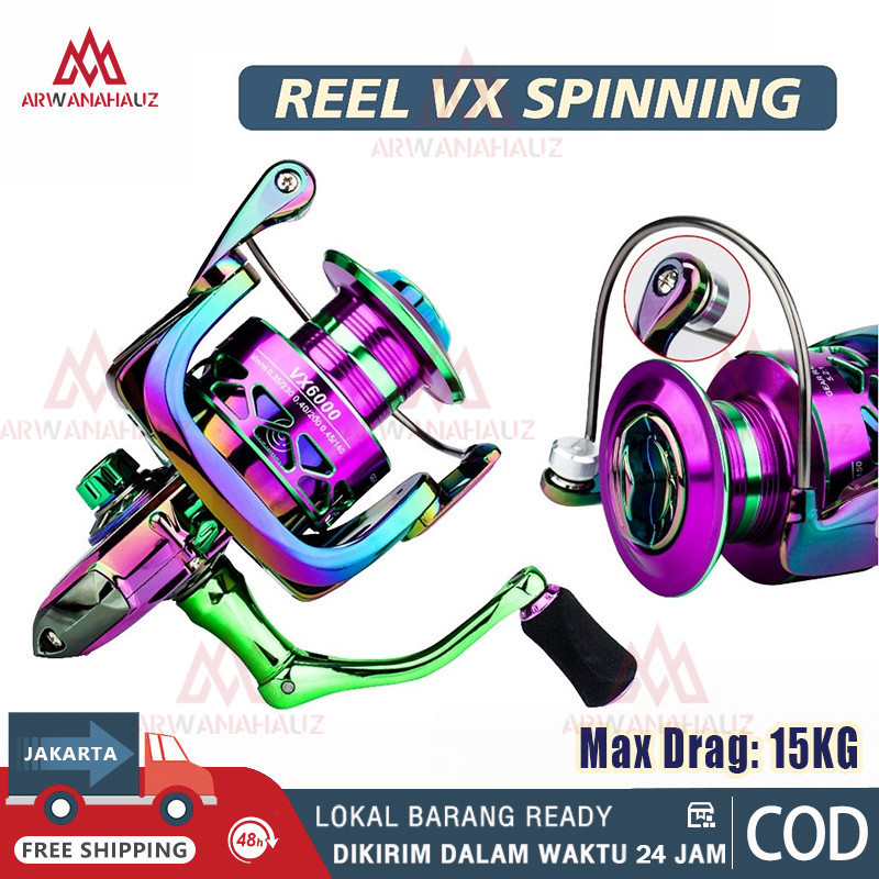 Reel Pancing   VX1000-7000 Gulungan Pancing Kuat Reel Pancing Laut Tarikan Pancing Reel VX Max Drag 