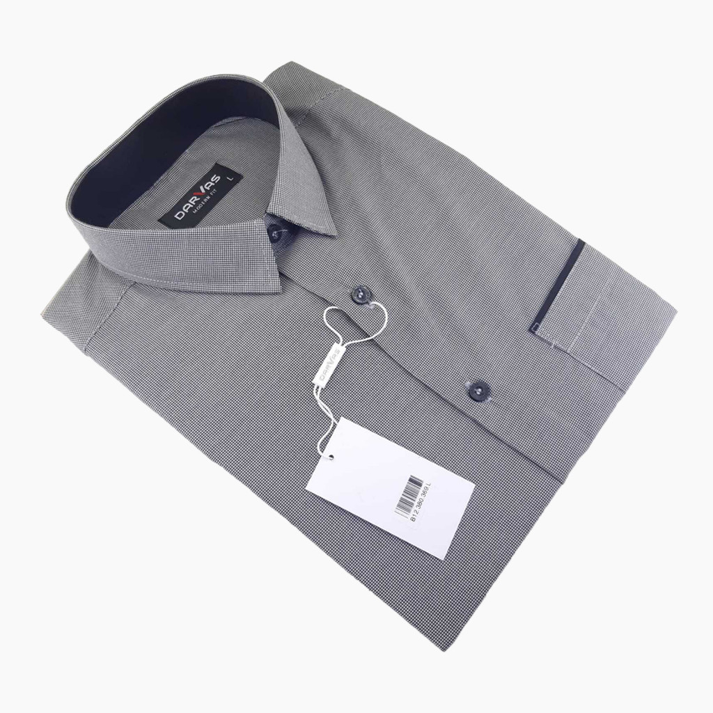 Kemeja Pria Lengan Pendek Darvas Baju Hem Cowok Kerja Kantor Kotak-kotak