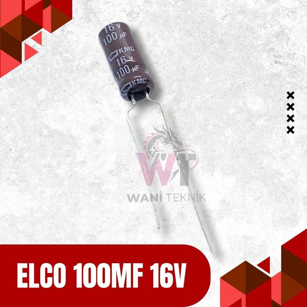 Elco 100UF 16V 105°C - Untuk Perbaikan PCB & Power Supply Kecil