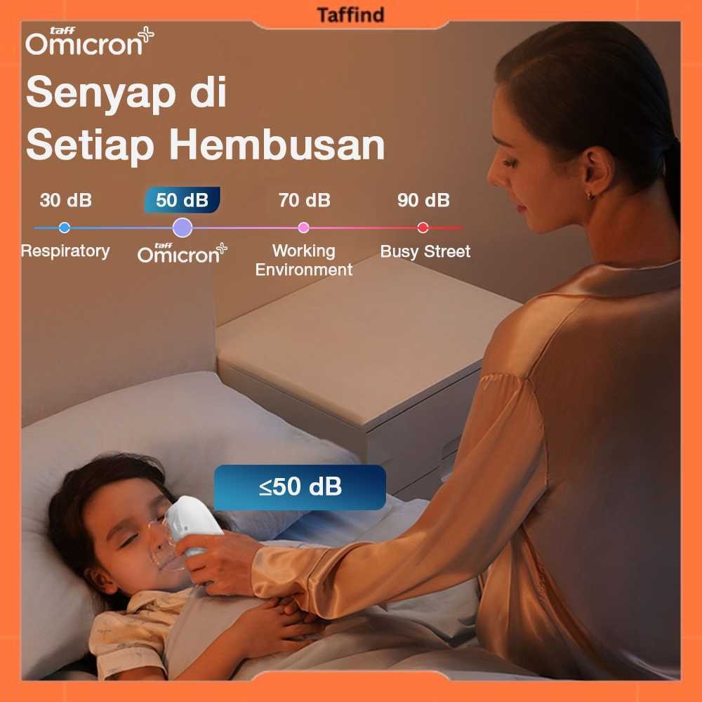 TaffOmicron Alat Terapi Pernapasan Ultrasonic Nebulizer Portable