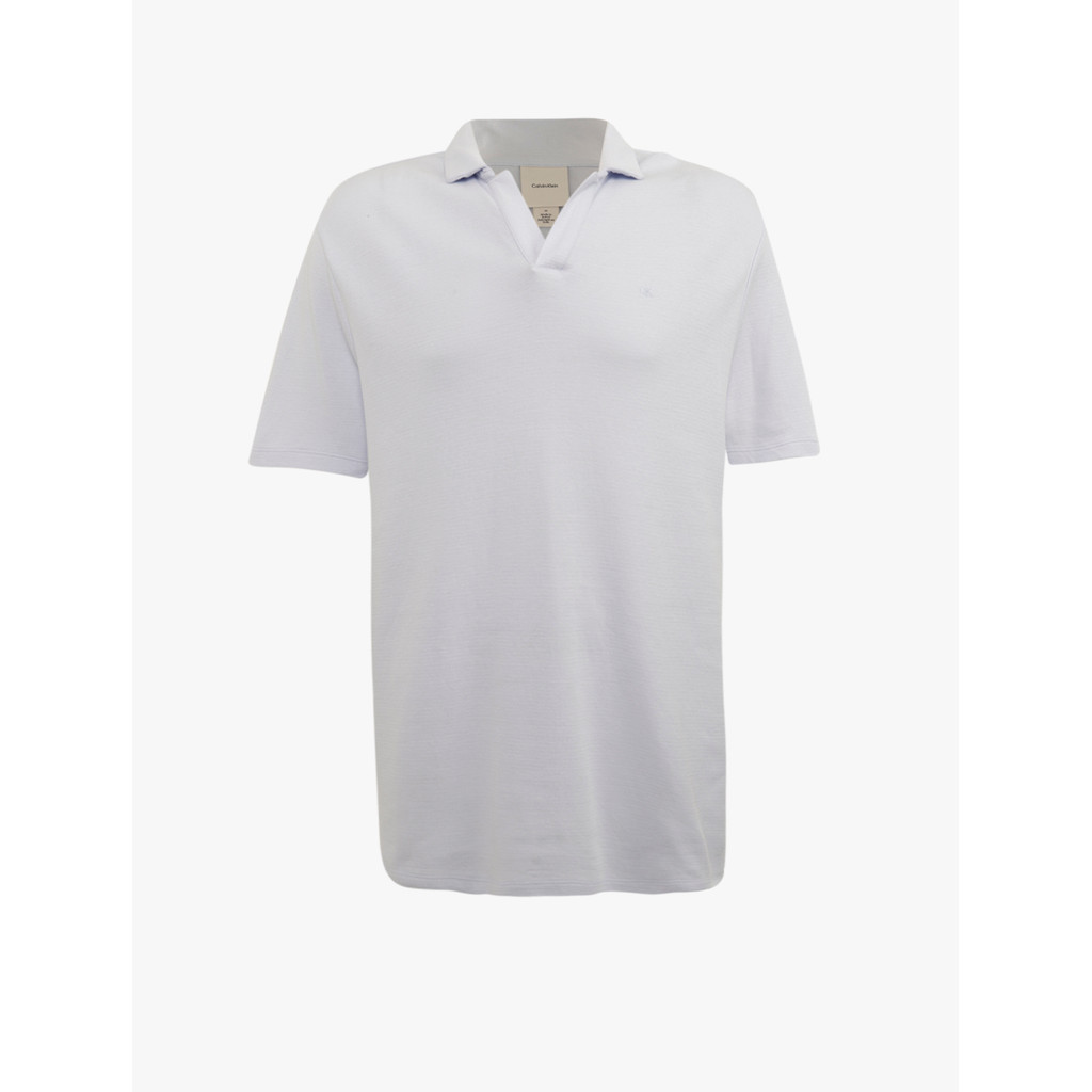 Calvin Klein - SS COMBED RIB OPEN COLLAR POLO