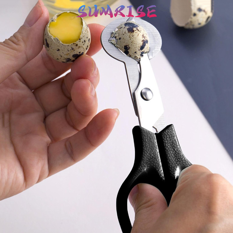 Alat Pembuka Telur Stainless Steel Portabel Khusus untuk Telur Puyuh & Telur Burung Gunting Pemotong