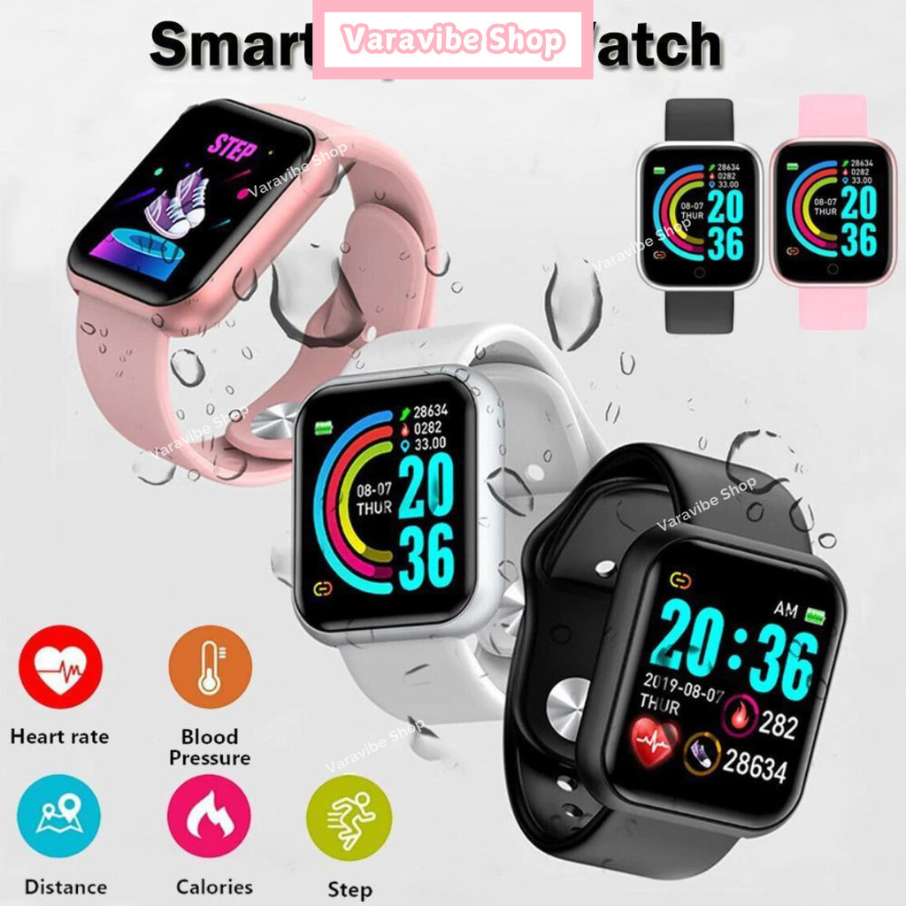 Smartwatch wanita Y68 Smart Watch y68 SmartWatch Y68 Sport Tahan Air Bluetooth SmartWatch Pelacak