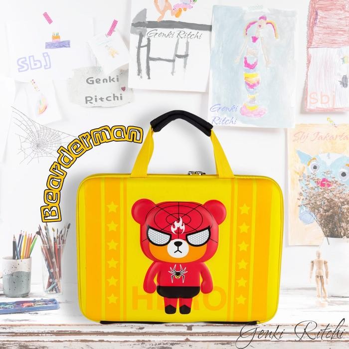 Tas jinjing anak 14 inch ukuran buku F4 Tas Les Privat Tas kursus Tas sekolah 3D YOME - BEARDEMEN