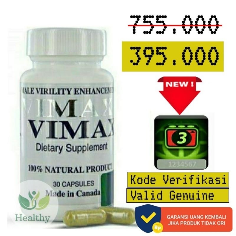 Promo VIMAX Canada Original  100% Asli Code Valid Obat Herbal Pembesar Permanen