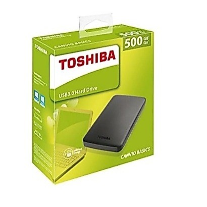 Hardisk External Toshiba Canvio Basics 500GB USB 3.0 Baru. - 500GB