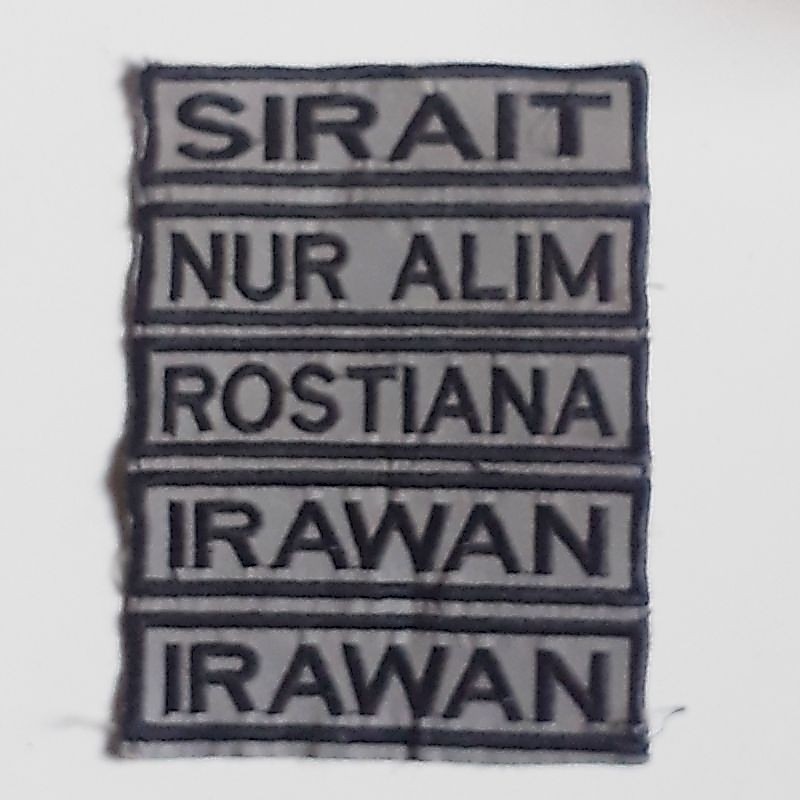 Bordir nama dada