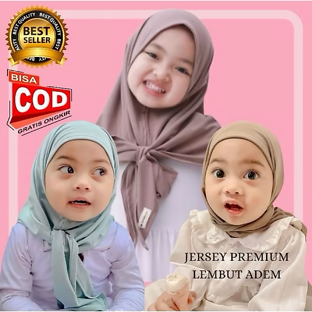 Hijab anak bayi 0 6 bulan 0 2 tahun HIJAB SEGI 3 B Kerudung bayi hijab bayi jilbab anak bayi jilbab 