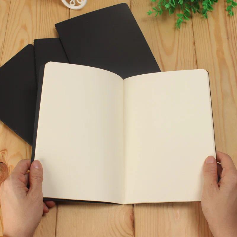 A5 Notebook 76 Pages Blank White Paper Daily Writing Planner Journal Notepad Drawing Painting Sketbo