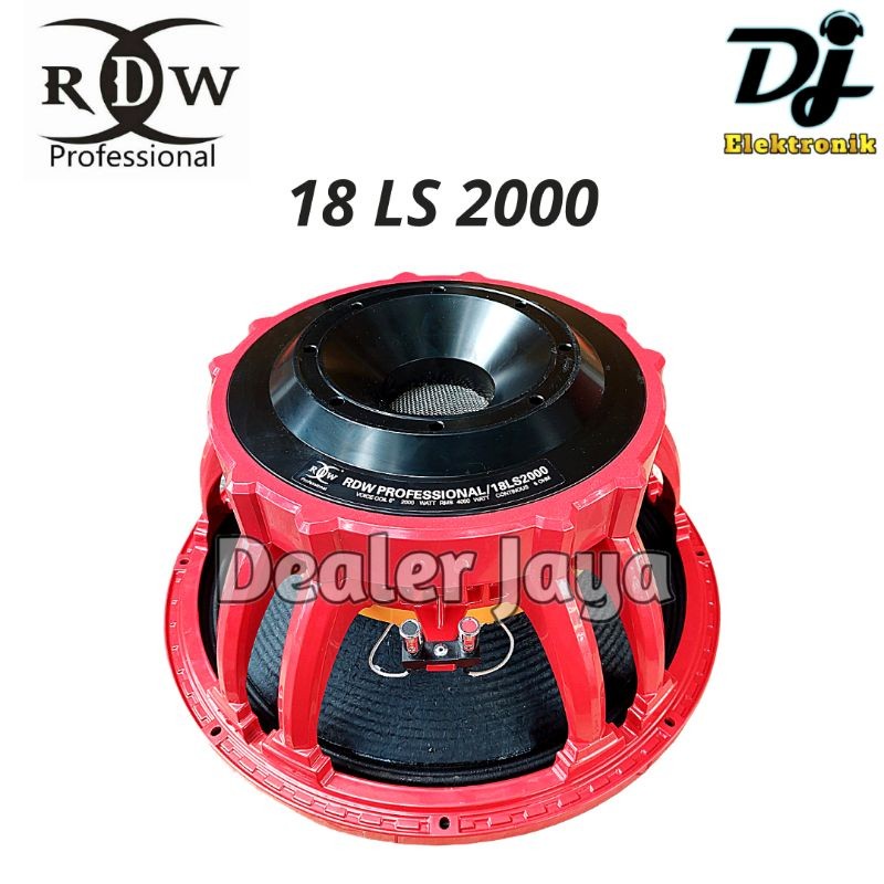 Speaker Komponen RDW 18 LS 2000 / 18LS2000 / LS2000 - 18 inch