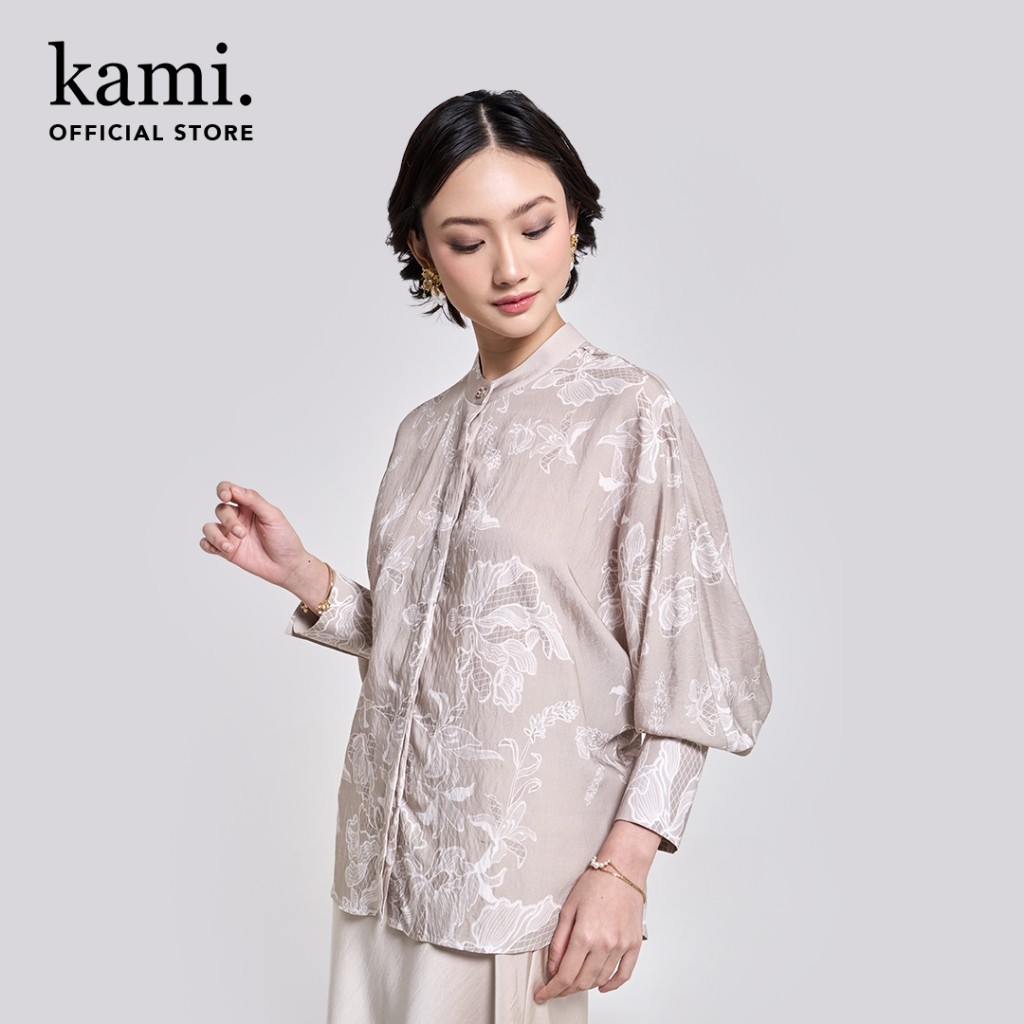 Kami Zadia Drawstring Top Atasan Lengan Panjang Wanita