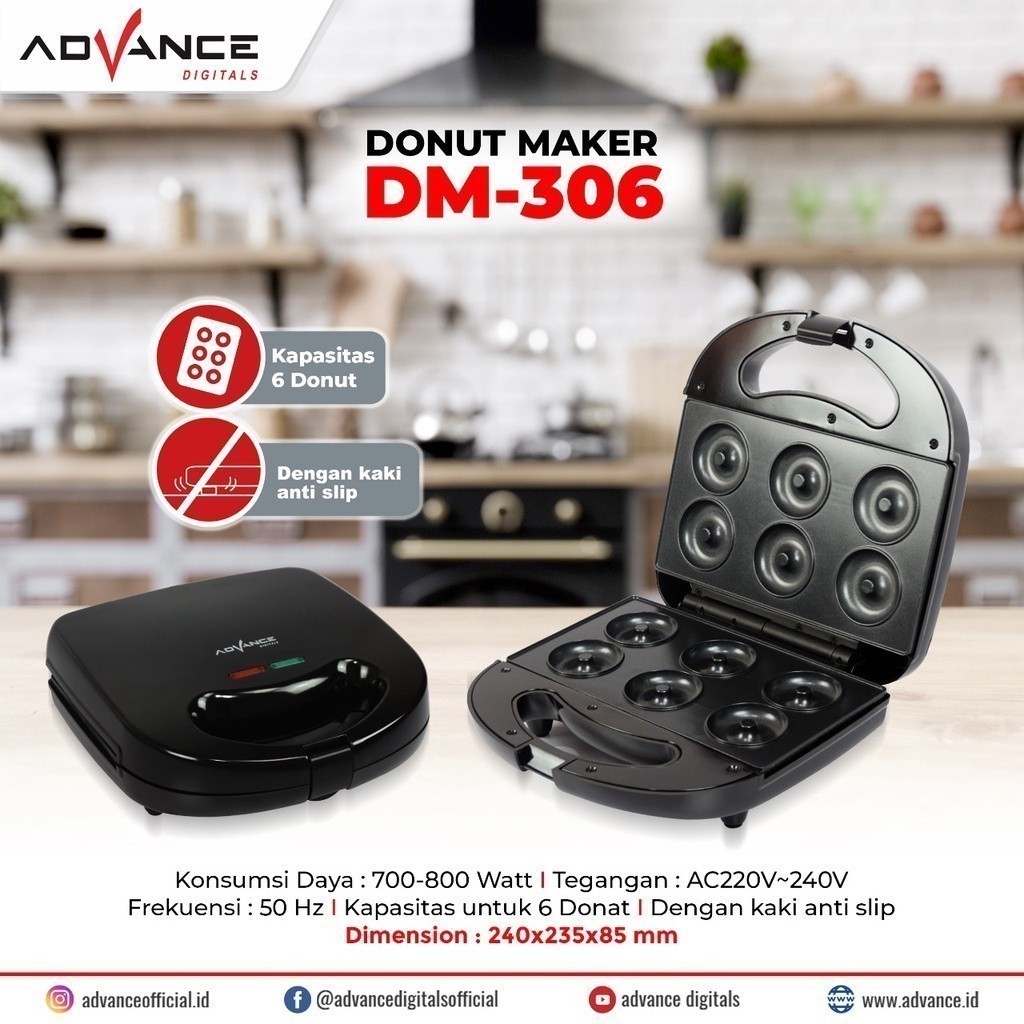 DONUT MAKER / Alat Pembuat donut / donat elektrik Advance DM306