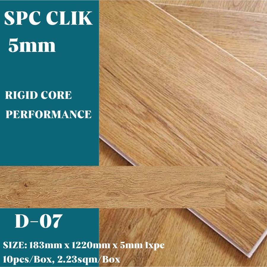 Lantai SPC Sitem Clik 5mm / Lantai SPC 5mm
