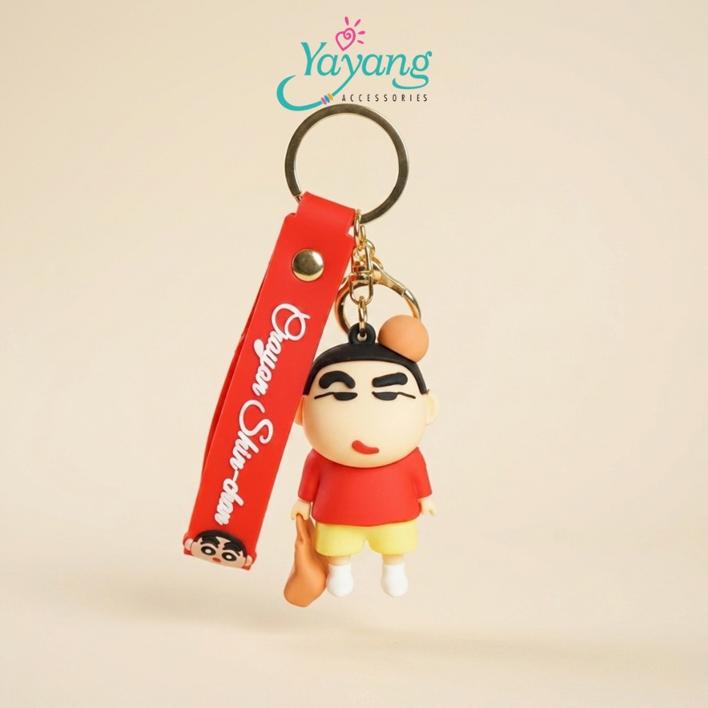 Yayang Gantungan Kunci Crayon Shinchan Lucu Keychain Karakter Kartun Aksesoris Tas Sekolah Gantungan